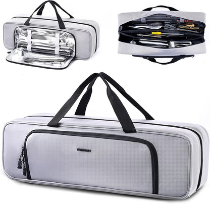 22" Grill Tool Bag, Heavy Duty BBQ Accessories Organizer with Wide-Open Design, Large Griddle Utensil Storage Bag for Blackstone, Camping, Tailgating, BBQ Gifts for Men（Bag Only）