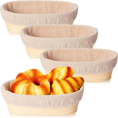 Ziliny 6 Pcs Banneton Bread Proofing Baskets for Sourdough,9 Inch,Round