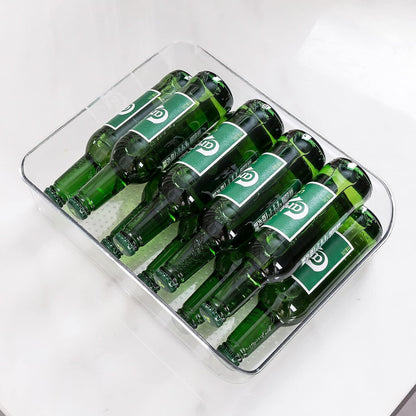 Ettori Set of 6 Clear Plastic Storage Bins - The Ultimate Pantry Organizers and Storage Solution for Kitchen, Cabinet, and Refrigerator Organization