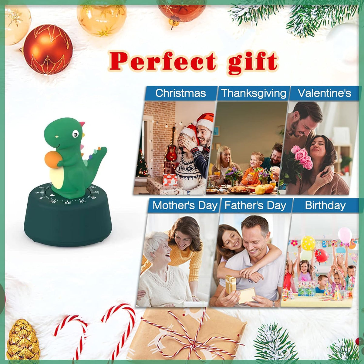 ELE DEPI 2pcs Cute Kitchen Timer for Kids,Mechanical Egg Timer for Cooking.