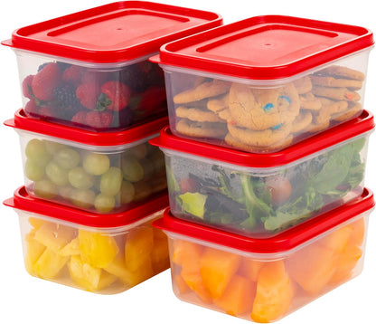 IRIS USA 44 PC Plastic Food Storage Containers With Lids | 22 Meal Prep Containers & 22 Lids | Leftovers Office Lunch Snack Fruit, Microwave Dishwasher Freezer Safe, BPA Free
