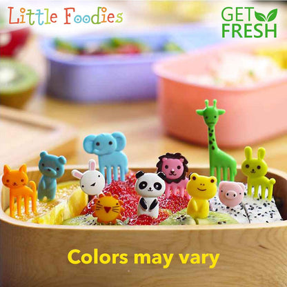 GET FRESH Animal Food Picks for Kids - 120 pcs Set Animal Bento Deco Set for Kids Lunch Box Decoration - Mini Bento Deco Children Toddler Toothpicks - Reusable Baby Shower Tothpicks Kids