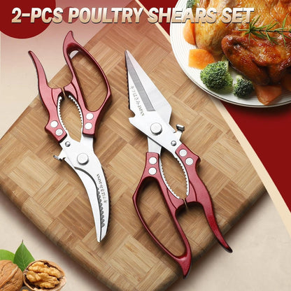 Freelander Kitchen Scissors Set - All Purpose Heavy Duty Poultry Shears