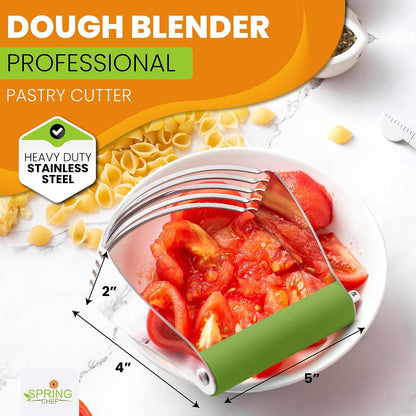 Spring Chef Large Dough Blender For Baking - Durable Pastry Blender - Black