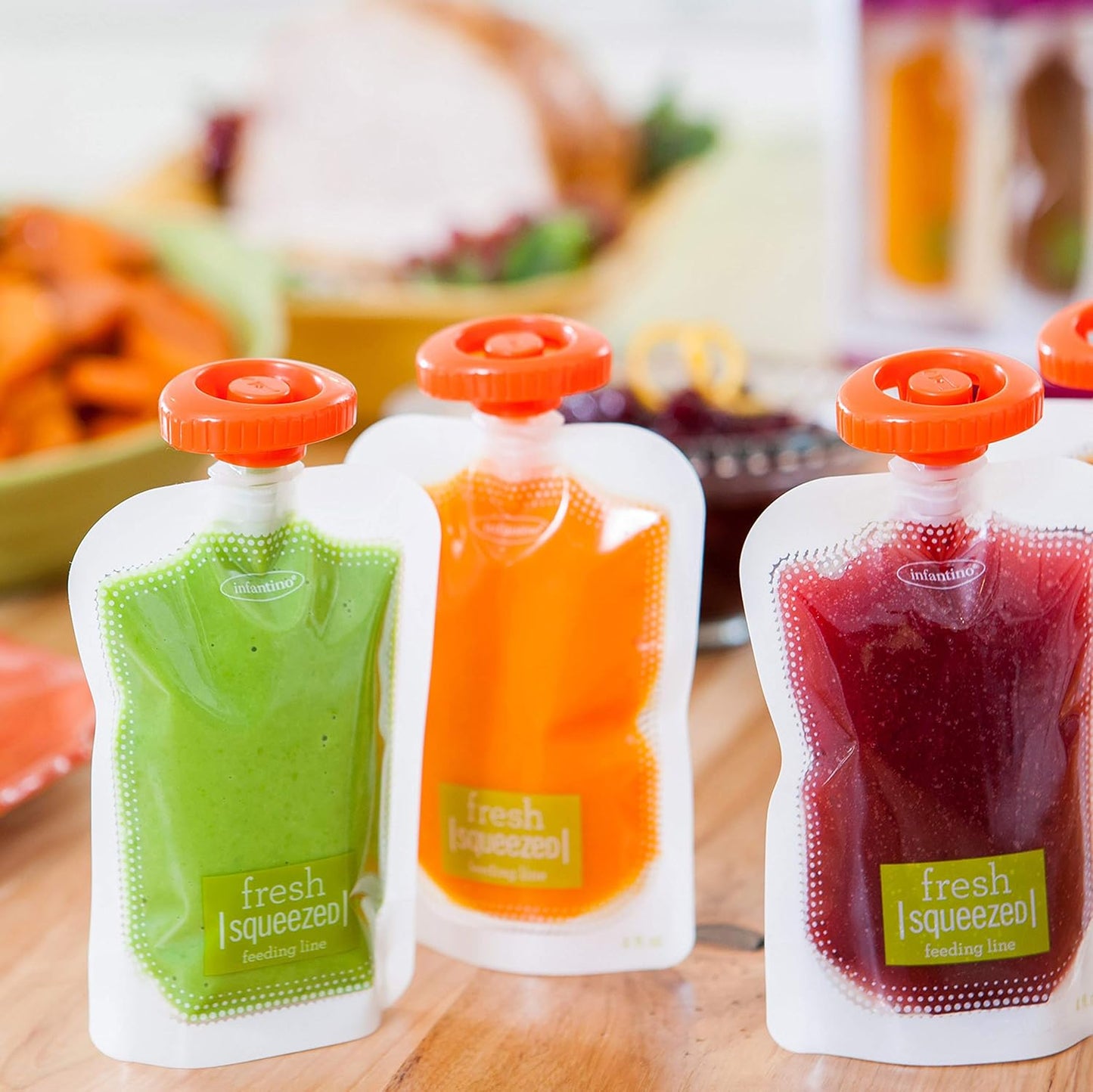 Infantino Squeeze Station for Homemade Baby Food, Pouch Filling Station for Puree Food for Babies and Toddlers, Dishwasher Safe and BPA-Free