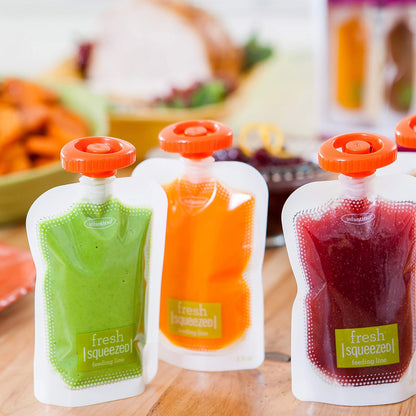 Infantino Squeeze Station for Homemade Baby Food, Pouch Filling Station for Puree Food for Babies and Toddlers, Dishwasher Safe and BPA-Free