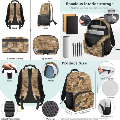 Highland Cow Backpack with Lunch Box Set for Kids Sunflower School Backpack for Girls Boys Back to School Bag Student Travel Backpacks Reusable Utensils Pen Case Water Bottle Bag 5PCS