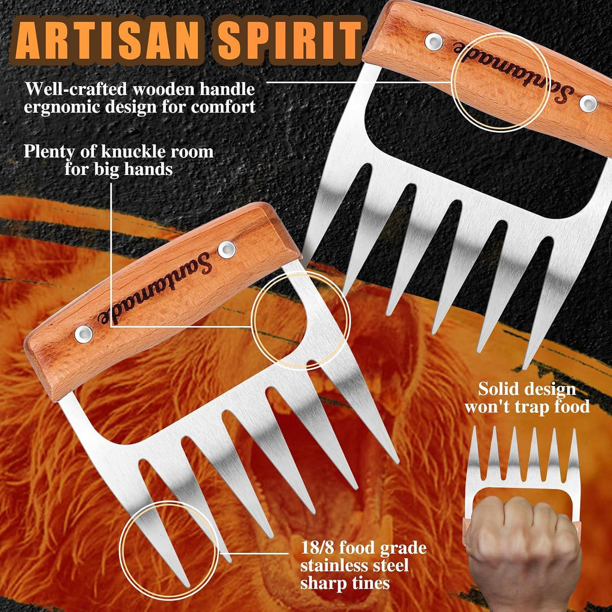 Stainless Steel Meat Shredder Claws