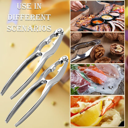 16 Pcs Crab Crackers Seafood Lobster Shellfish Tools Nut Walnut Crackers for Crab Legs Kitchen Party Dinner Restaurant Canteen