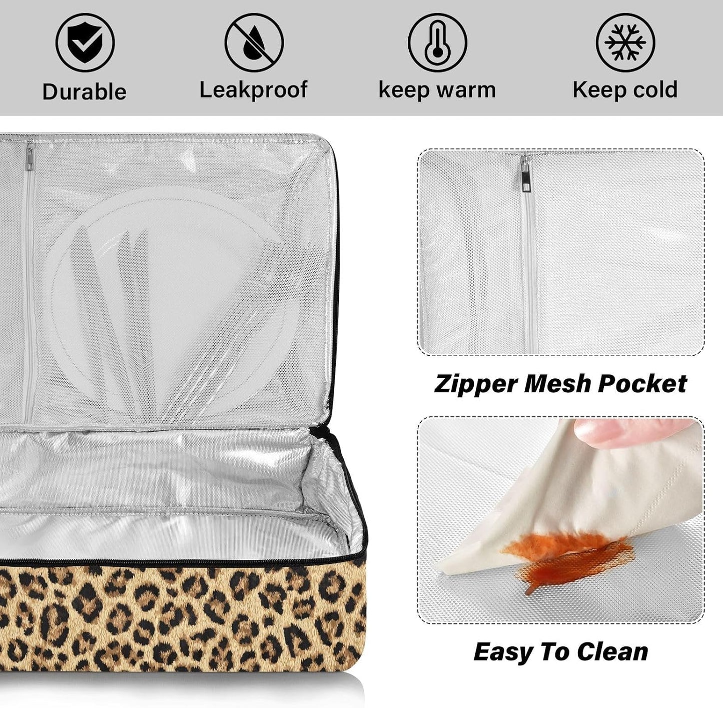 Casserole Carriers for Hot or Cold Food Reusable Casserole Dish Carrier Insulated Thermal Large Capacity Durable Perfect for Party Camping Family Gatherings Yellow Fish - Colors B