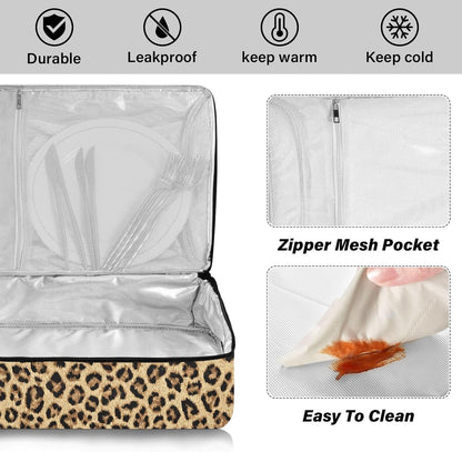 Casserole Carriers for Hot or Cold Food Reusable Casserole Dish Carrier Insulated Thermal Large Capacity Durable Perfect for Party Camping Family Gatherings Yellow Fish - Colors B