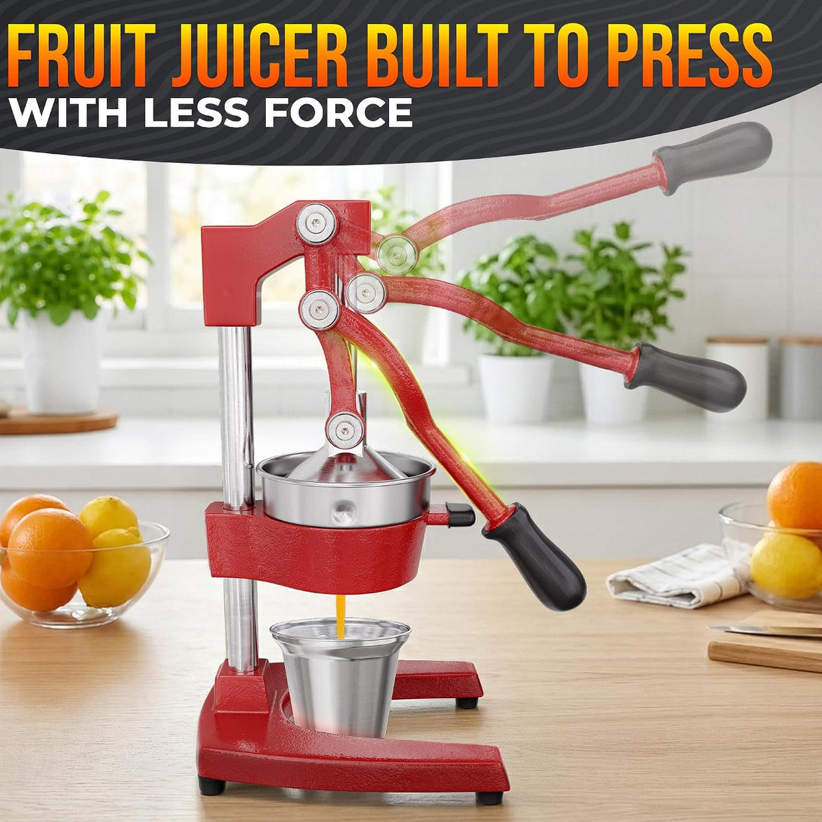NADOBA Lemon Squeezer and Lime Squeezer, Max Extraction Citrus Hand Juicer