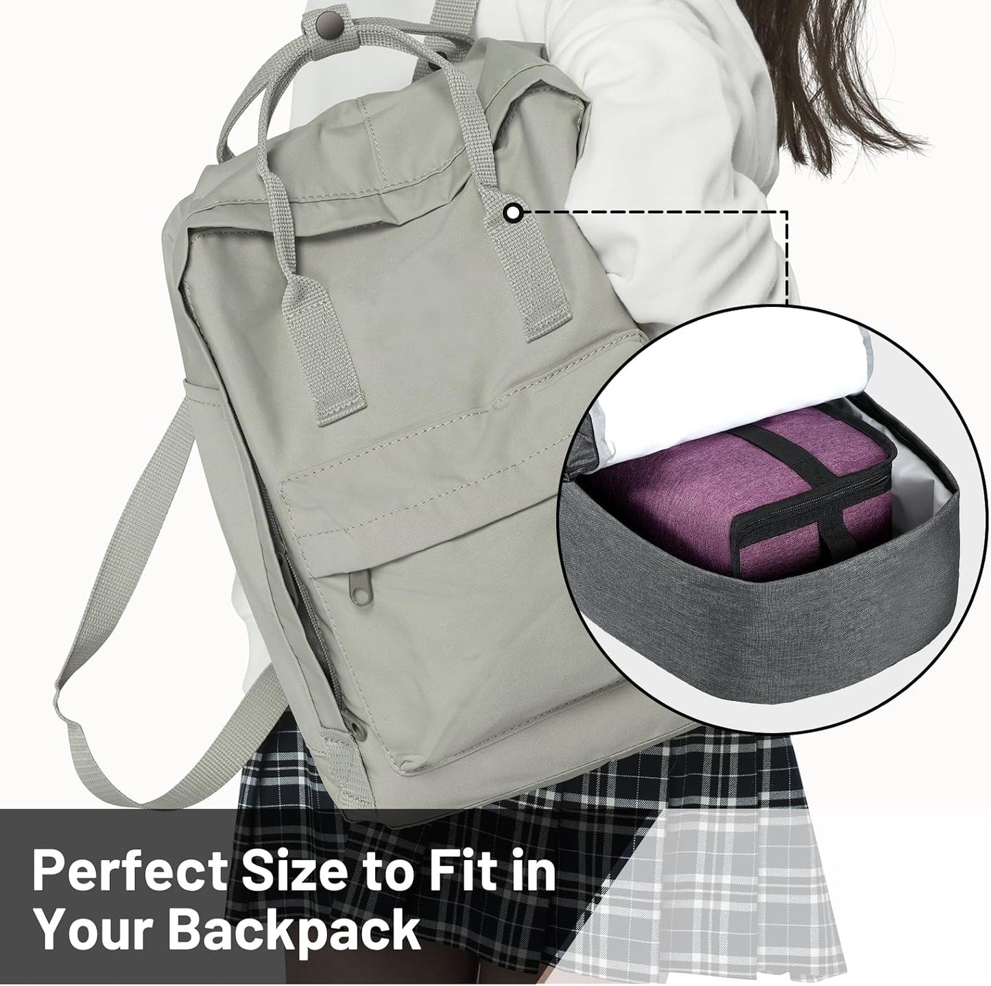 MIER Small Lunch Bag for Kids & Adults Compact Insulated Lunch Box Portable Thermal Mini Cooler for Work School Travel, Bluesteel