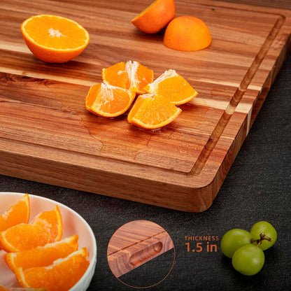 GAOMON 24 x 18 In Acacia Cutting Boardfor Kitchen, XXL Extra Large Charcuterie Cheese Platter Serving Tray, Food Prep and Serving Boards, Chopping Boards for Meal Vegetables and Cheese