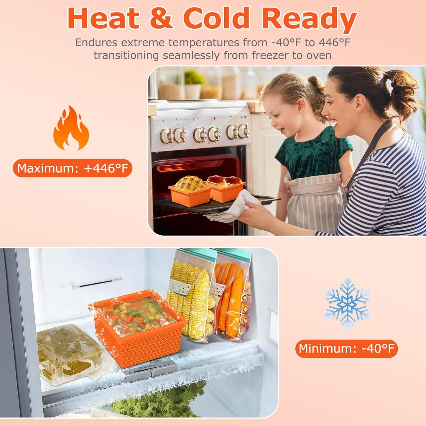 Silicone Freezer Molds for Soup Cube - 2-Cup Freezer Storage Container Tray with Lid,4 Pack Stackable Ice Cube Trays for Portion Control,Food Storage Meal Prep,Oven & Dishwasher Safe