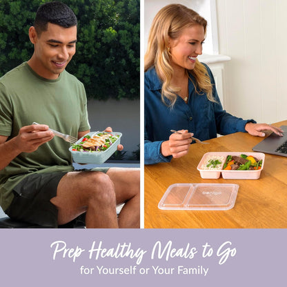Bentgo Prep 60-Piece Meal Prep Kit - Reusable PFAS & BPA-Free Food Containers, 1-Compartment, 2-Compartment, & 3-Compartments - Microwave, Freezer, & Dishwasher Safe (Gleam Metallics)