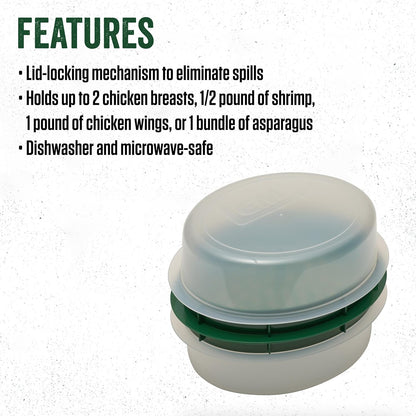 LEM Products Batter Bowl, Translucent and Green