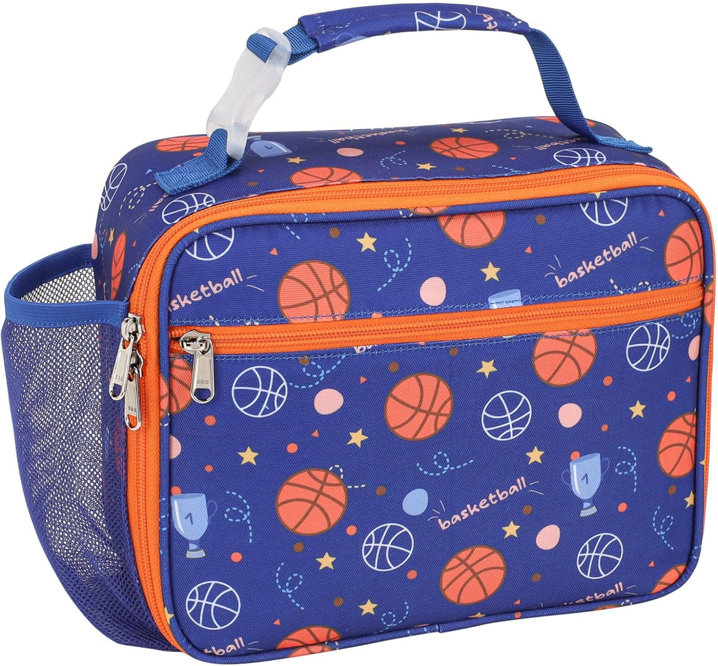 Bagseri Kids Lunch Bag Boys - Thermal Insulated Lunch Box Tote with Water Bottle Holder, Reusable Leak-Proof Kids Lunch Box for Daycare & School, Black Dinosaur (Containers Not Included)