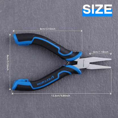 SPEEDWOX Long Reach Bent Needle Nose Pliers With Smooth Jaw Angled Needle Nose Pliers For Jewelry Making Fish Bone Pliers Tweezers Bent Chain Nose Pliers For Wire Bending And Small Object Gripping
