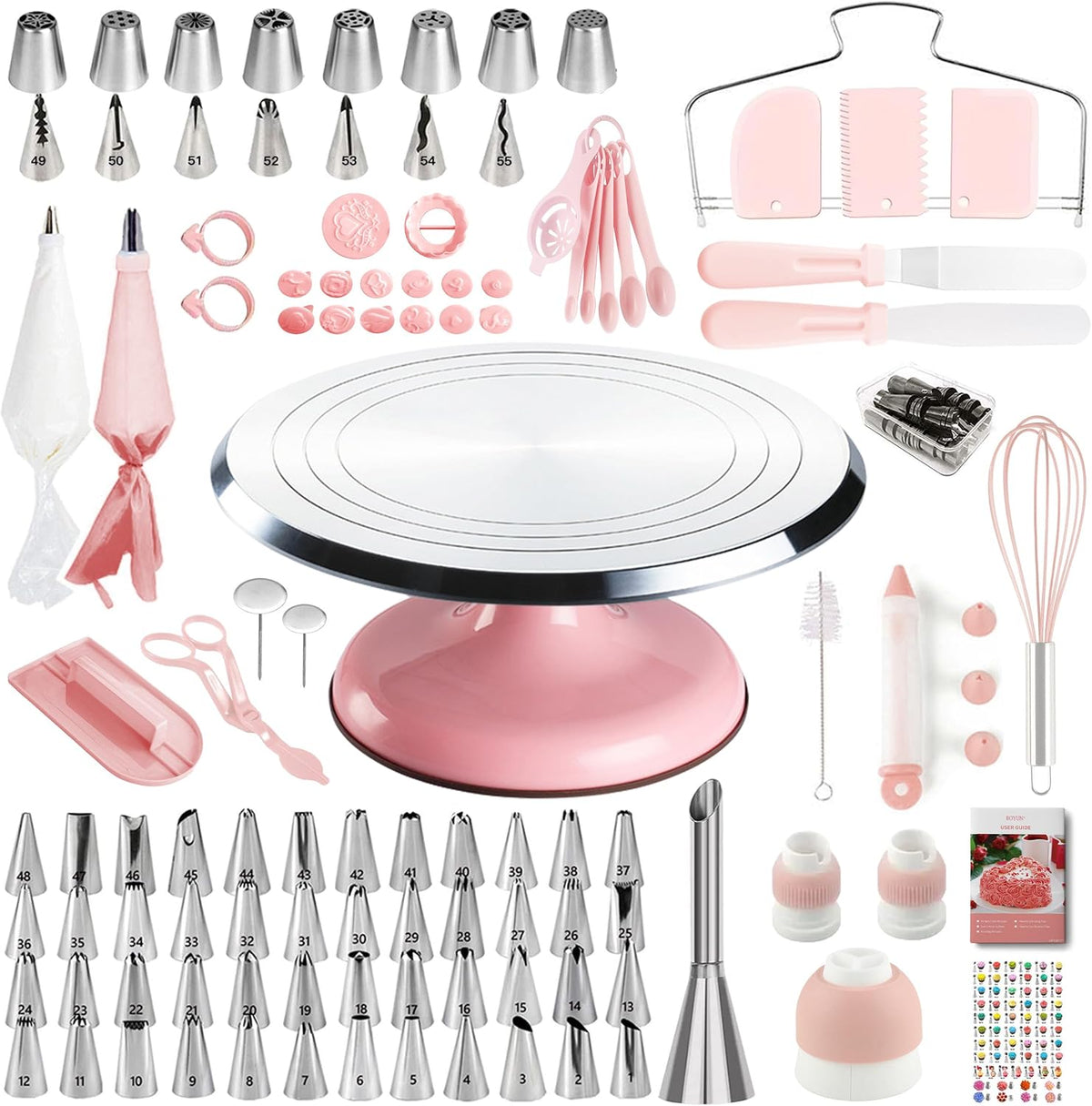 Aluminum Cake Decorating Kit, Baking Supplies Tools for Beginners & Pros