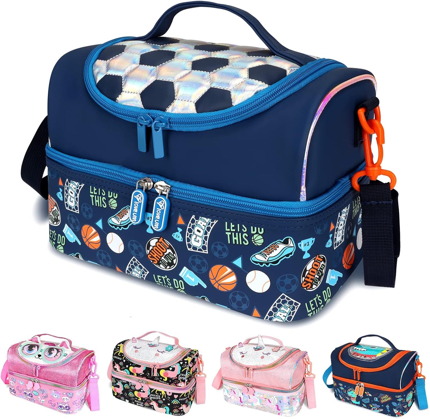 RLGPBON Lunch Bag Kids,Boys Lunch Box,Space Lunch Bag Toddler Teen Boys,School Daycare Cute Travel bags
