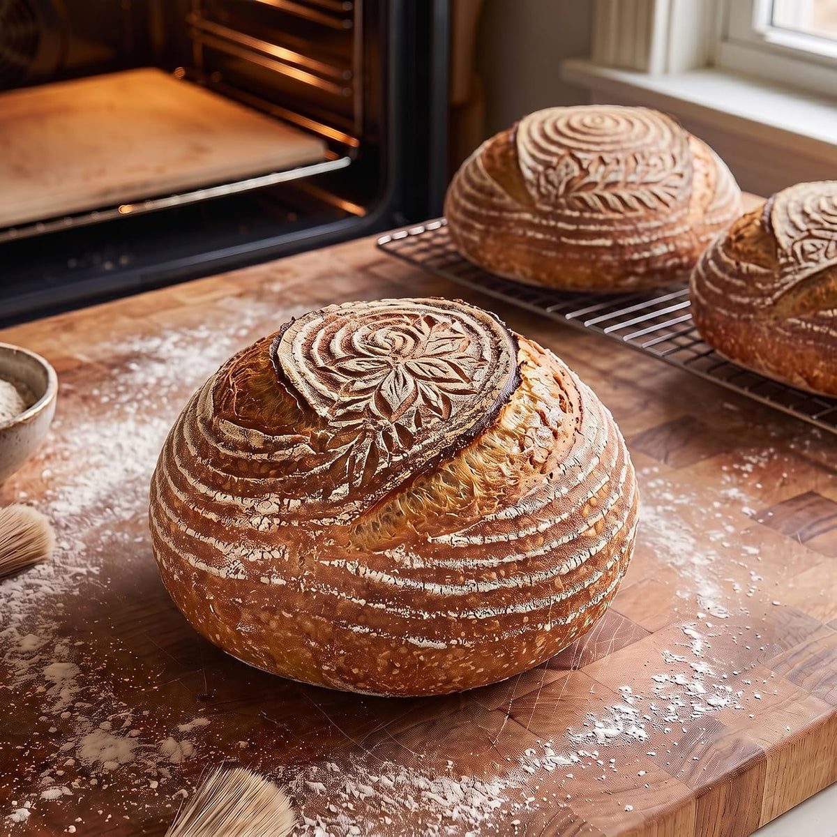 9'' Round Sourdough Banneton Bread Proofing Basket, Set of 2