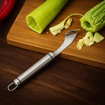 5 Pcs Tomato Tool, Apple Corer, Bell Pepper Corer, Pepper Corer Seed Remover Tool, Red and Stainless Steel Corers for Fruits and Vegetables, Easy to Use and Clean