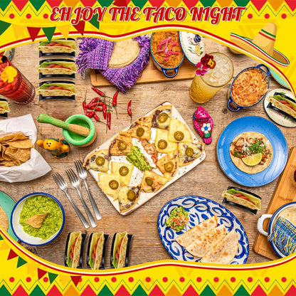 Baderke 24 Pcs Single Taco Holder Stand Black Plastic Tray Plates Mexico Taco Holder for Tuesday Night Carnival Backyard Party Supplies, Dishwasher Microwave Safe