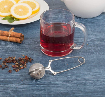 3 Pack Tea Ball Infusers with Handles - Fine Mesh Strainers for Loose Leaf Tea Steeping with Snap Lid