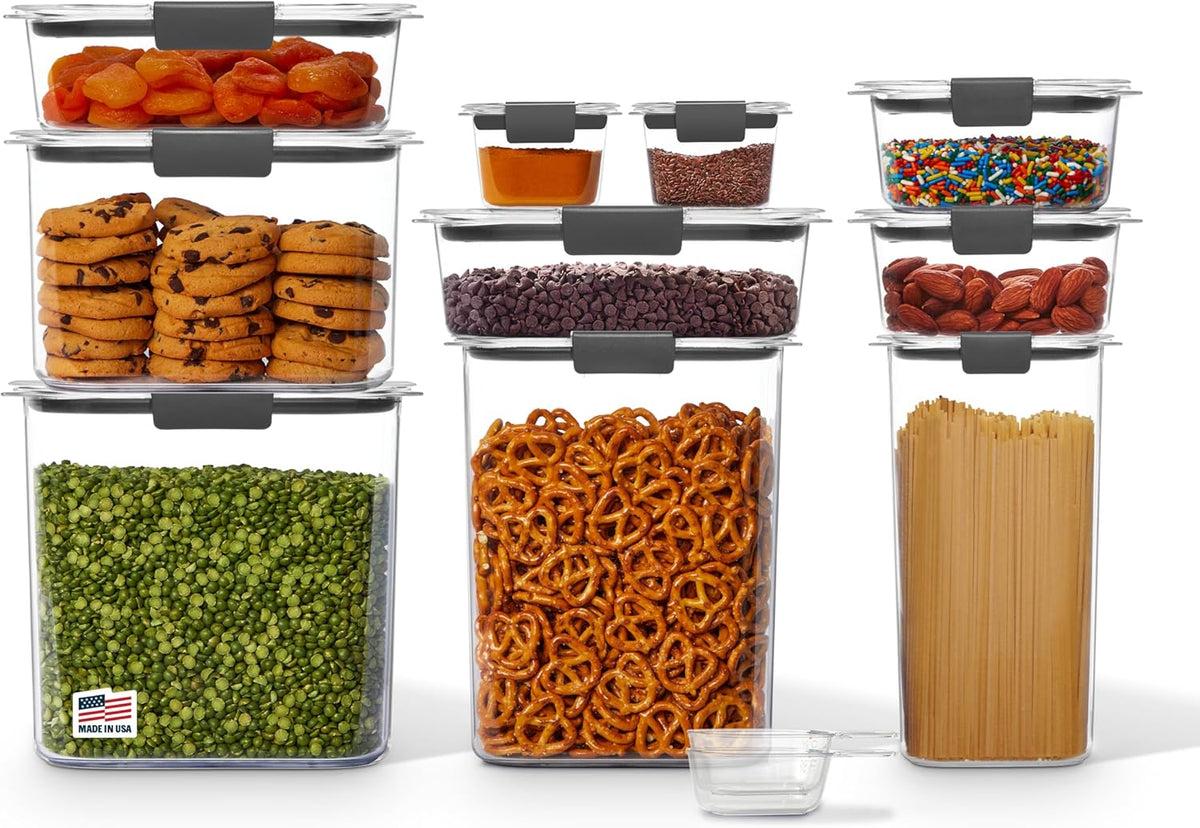 Rubbermaid Brilliance Pantry Airtight Food Storage Container, BPA-Free 7.8 Cup, Ideal for Brown Sugar - Efficient, Leak-Proof and Dishwasher-safe