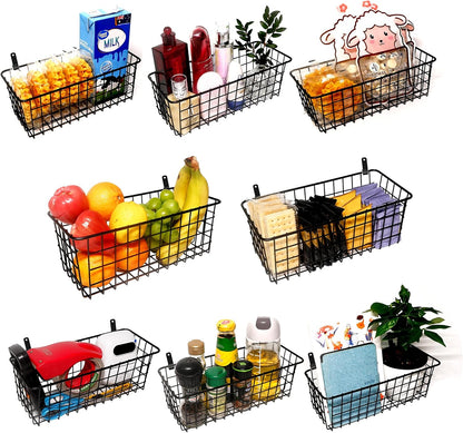 Joben Oligey 3 Set [Extra Large] Hanging Wall Wire Baskets, Farmhouse Food Storage Kitchen Pantry Laundry Closet Garage RV, White