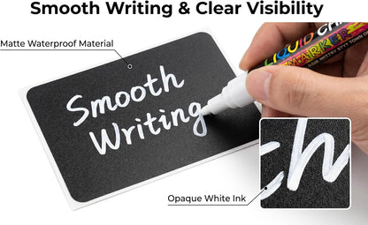 Blackboard Labels - 185 Waterproof Reusable Blackboard Stickers with 3 Liquid Chalk for Mason Jars, Party Decor, Craft Rooms, Weddings, Storage。