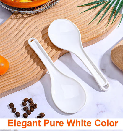 Plastic Rice Paddle, 2PCS Rice Spatula White Plastic
