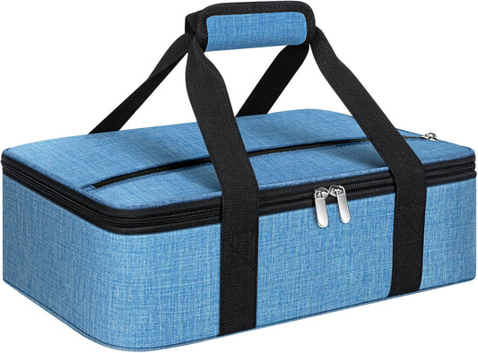 Insulated Casserole Carrier, Portable Casserole Carrier for Hot or Cold Food Lunch Tote Warmer or Cooler Bag, Lasagna Lunch Bag for Potluck Parties- Fits 9" x 13" Baking Dish-Charcoal Grey