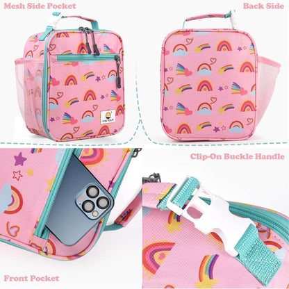 CaCTOUR Lunch Box Kids,Premium Insulated Lunchbox for Girls Boys,Soft Mini Cooler Bag Back to School Thermal Reusable Lunch Bag for Work School Picnic (Blue)