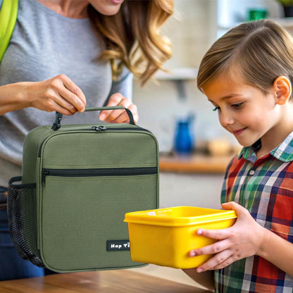 Hap Tim Kids Lunch Box for Girls Boys, Reusable Lunch Bag for Kids, Spacious Lunchbox, Insulated Lunchbag, Purple Unicorn(18654-PP)
