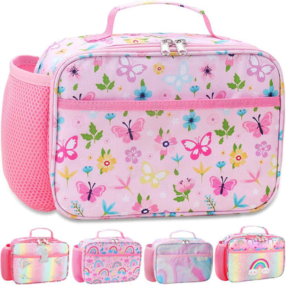 RHCPFOVR Kids Lunch Bag - Insulated Lunch Box for Boys Girls,Washable Lunch Bag and Reusable Toddler Leak-proof Lunchbox for School and Daycare - Colors B