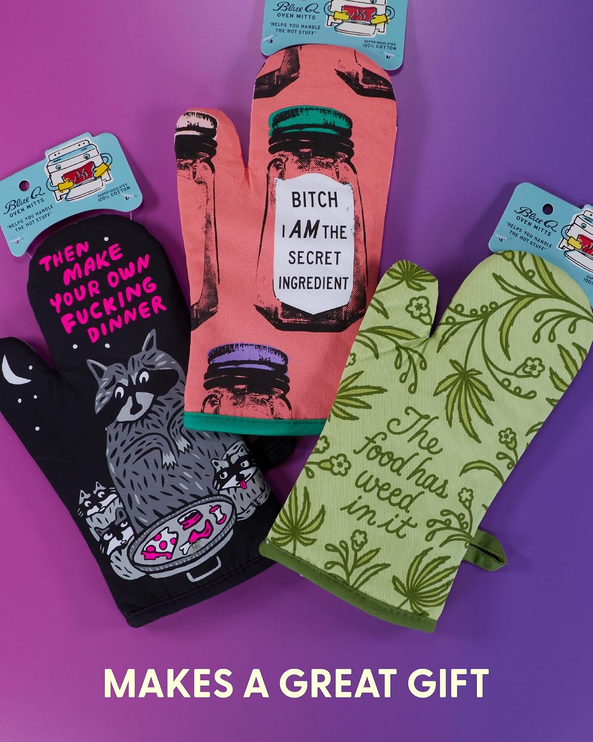 Blue Q Oven Mitts - Cute Kitchen Accessories & Kitchen Gifts - from Scratch