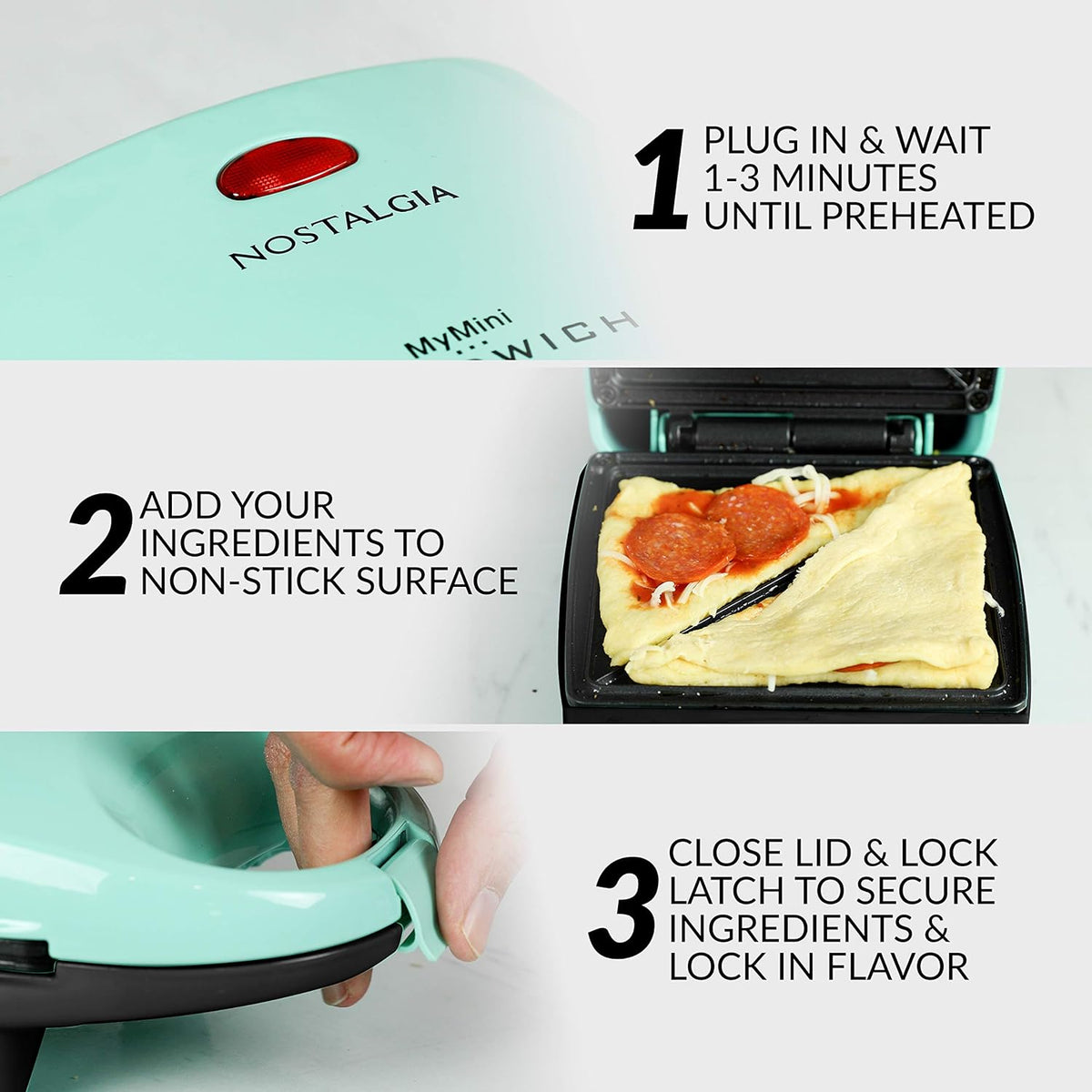 Nostalgia Retro Electric Large Hard-Boiled Egg Cooker, 7 Capacity, Poached, Scrambled, Omelets, Whites, Sandwiches, for Keto & Low-Carb Diets, Aqua