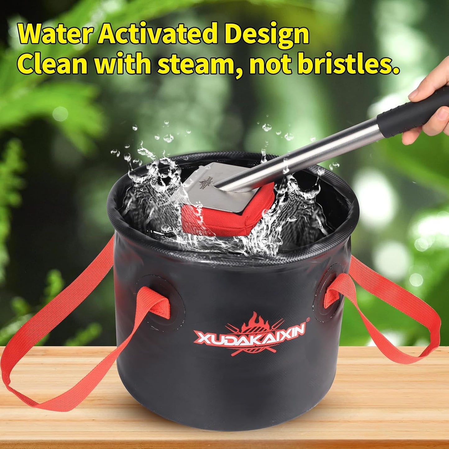 XUDAKAIXIN Bristle-Free Steam Grill Brush,No Bristle Shedding— Ultra Safe & Efficient BBQ Grill Cleaner for Outdoor Grill, for Men, Dad, or Any Grill Lover﻿