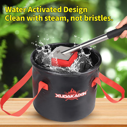 XUDAKAIXIN Bristle-Free Steam Grill Brush,No Bristle Shedding— Ultra Safe & Efficient BBQ Grill Cleaner for Outdoor Grill, for Men, Dad, or Any Grill Lover﻿