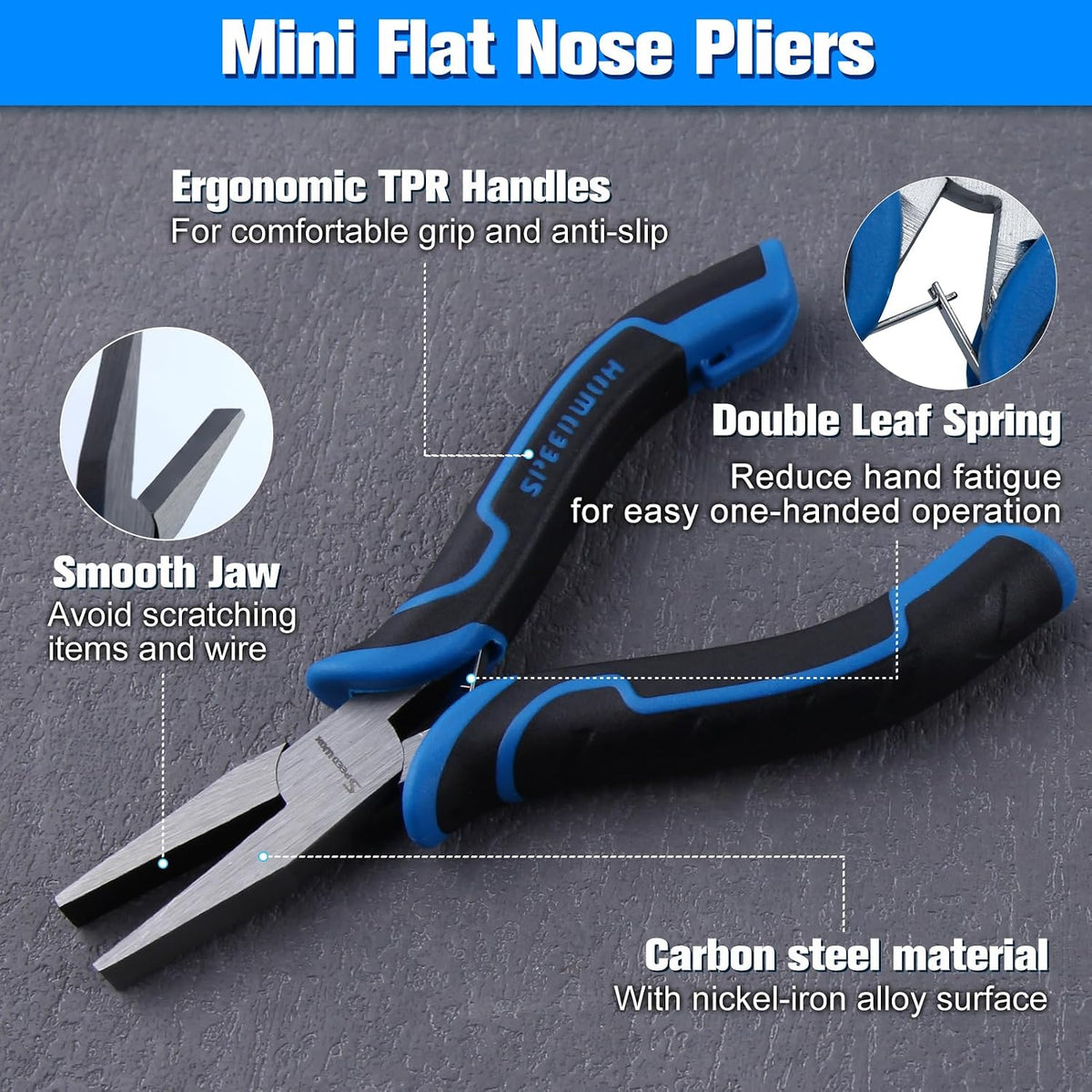 SPEEDWOX Long Reach Bent Needle Nose Pliers With Smooth Jaw Angled Needle Nose Pliers For Jewelry Making Fish Bone Pliers Tweezers Bent Chain Nose Pliers For Wire Bending And Small Object Gripping