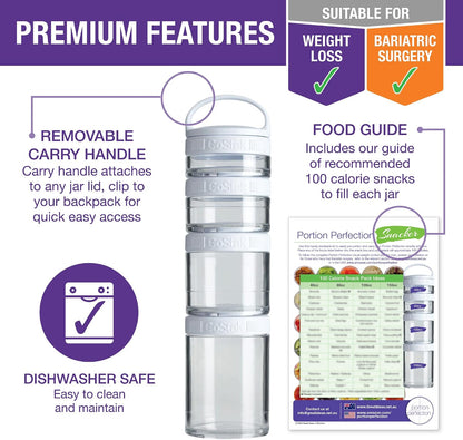 Kit-n-Karry Portion Control Containers with Bag Included - Food Portion Container, Stackable Snack Containers, Insulated Pail, Ice Brick, Portable Cutlery Kit, Dressing Container and Napkin