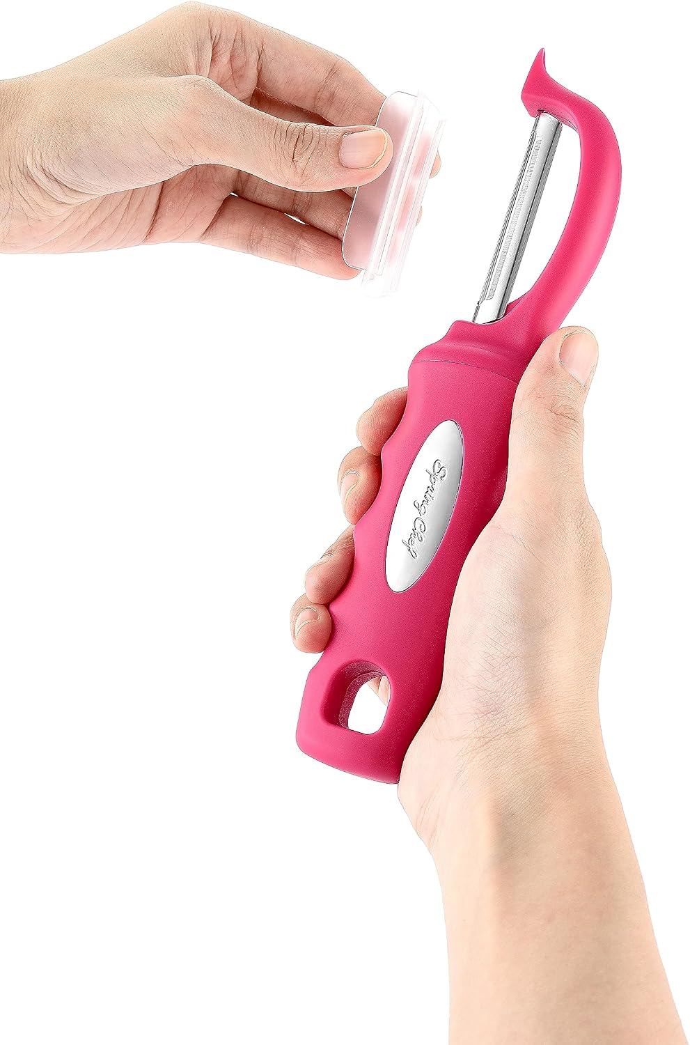 Spring Chef Premium Swivel Vegetable Peeler, Soft Grip Handle and Ultra Sharp Stainless Steel Blades - Perfect Kitchen Peeler For Veggie, Fruit, Potato, Carrot, Apple - Mango