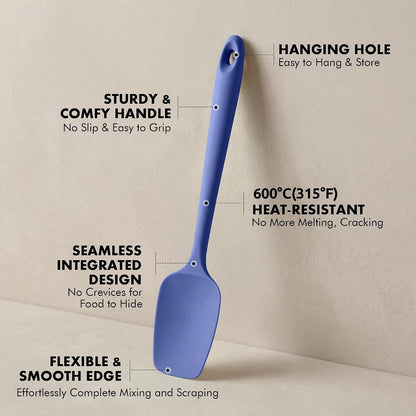 Silicone Spoonula Set, 600ºF Heat Resistant, 3Pcs, Multicolor 3