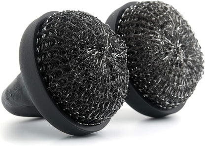 Yukon Glory BBQ Grill Brush, Commercial-Grade Double Stainless Steel Cleaning Pads, Easy-Grip Grill Cleaner for Gas, Charcoal, Porcelain, Ceramic & Cast Iron Grates