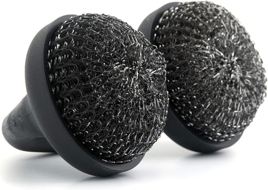 Yukon Glory BBQ Grill Brush, Commercial-Grade Double Stainless Steel Cleaning Pads, Easy-Grip Grill Cleaner for Gas, Charcoal, Porcelain, Ceramic & Cast Iron Grates