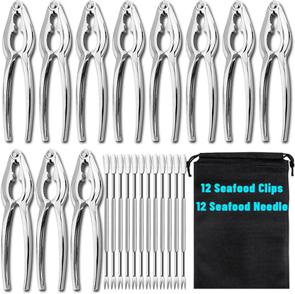24 Pcs Crab Crackers and Tools, Nut Crackers Seafood Tools