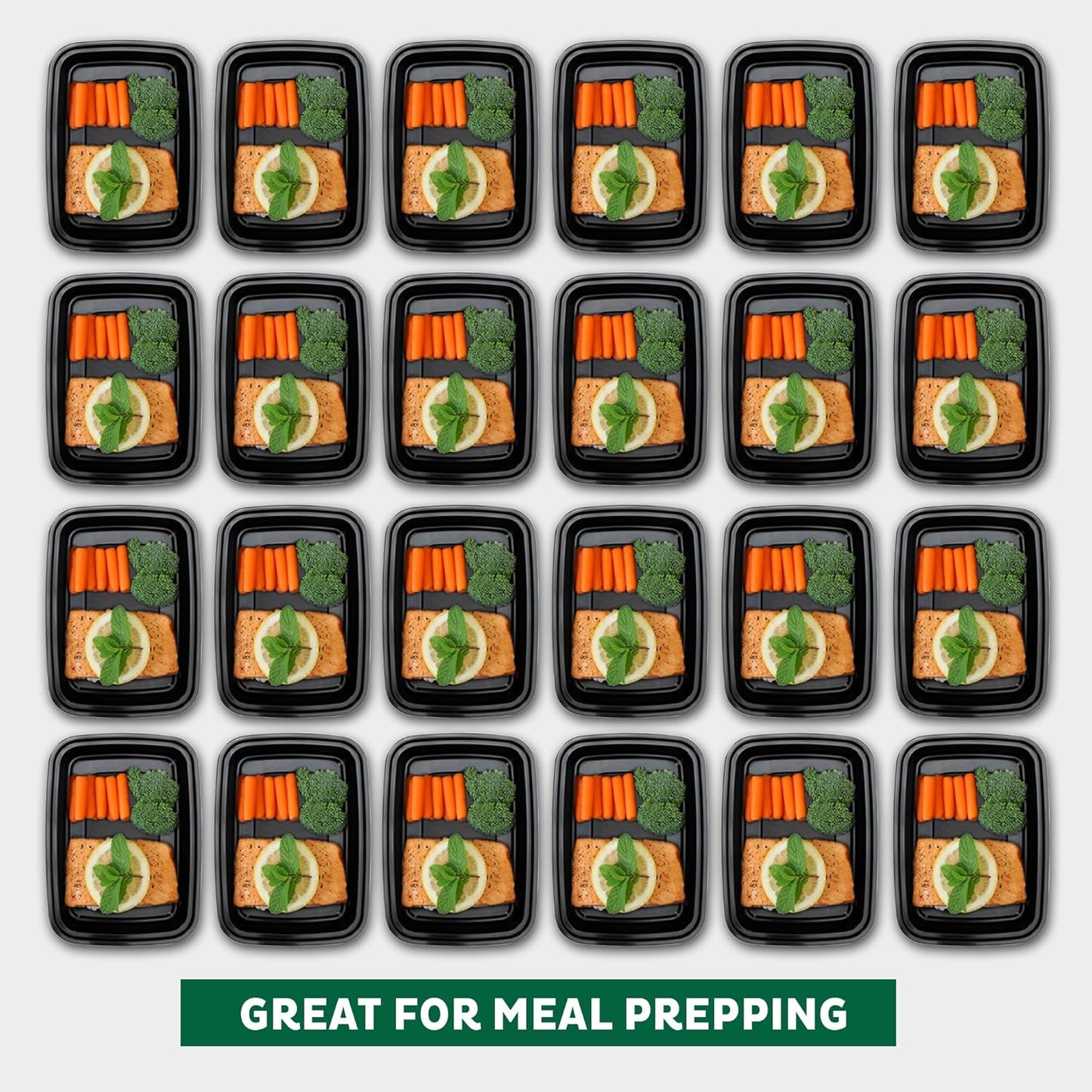 Freshware Meal Prep Containers 1 Compartment Food Storage Containers with Lids, Bento Box, BPA Free, Stackable, Microwave/Dishwasher/Freezer Safe (28 oz), 50 Count (Pack of 1)