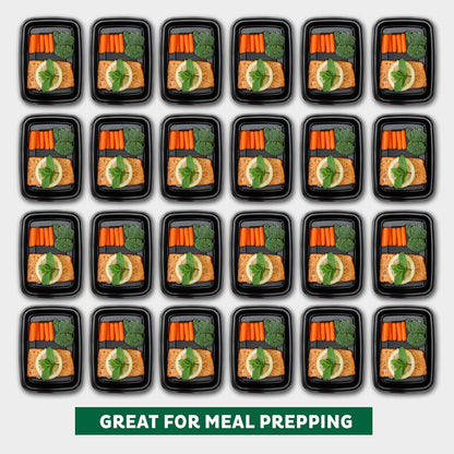 Freshware Meal Prep Containers 1 Compartment Food Storage Containers with Lids, Bento Box, BPA Free, Stackable, Microwave/Dishwasher/Freezer Safe (28 oz), 50 Count (Pack of 1)